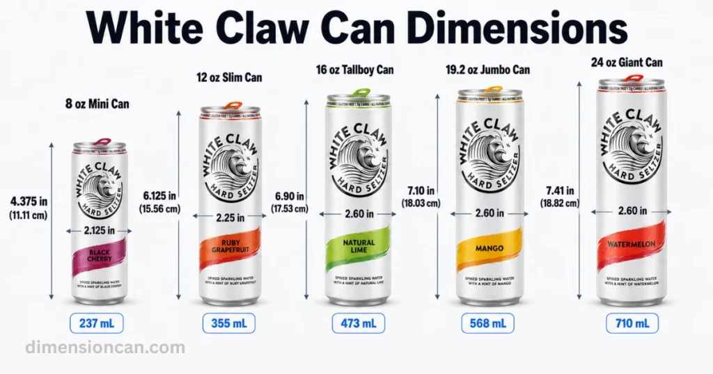 all-white-claw-can-dimensions