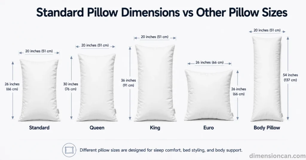 pillow-dimensions-vs-other-pillow-sizes