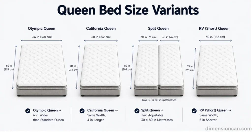 queen-bed-dimensions-variants