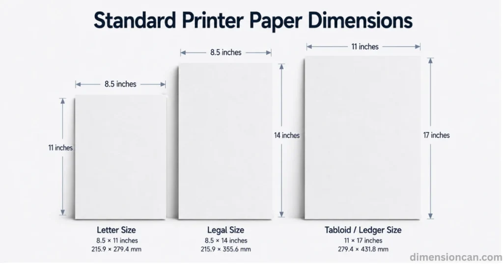 standard-printer-paper-dimensions