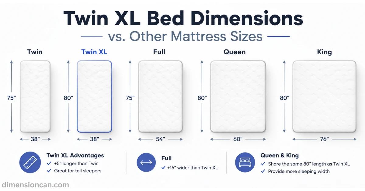 twin-xl-bed-vs-other-mattress-sizes