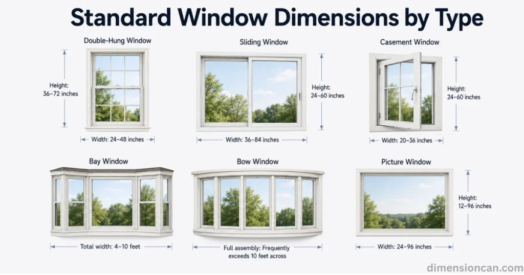 window-dimensions-by-type