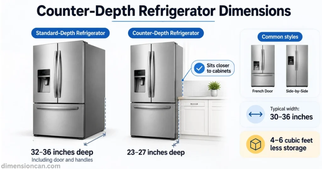 counter-depth-refrigerator-dimensions