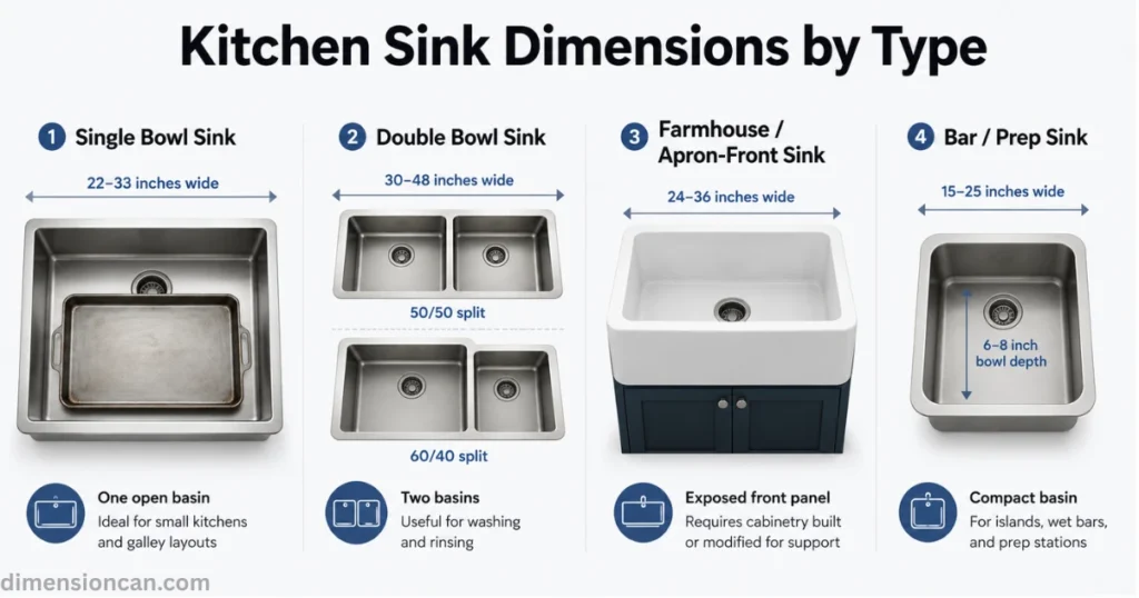 kitchen-sink-dimensions-by-types