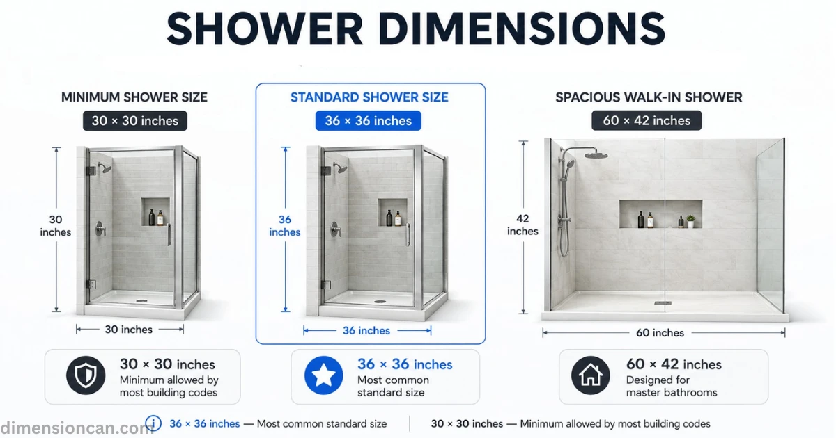 shower-dimensions