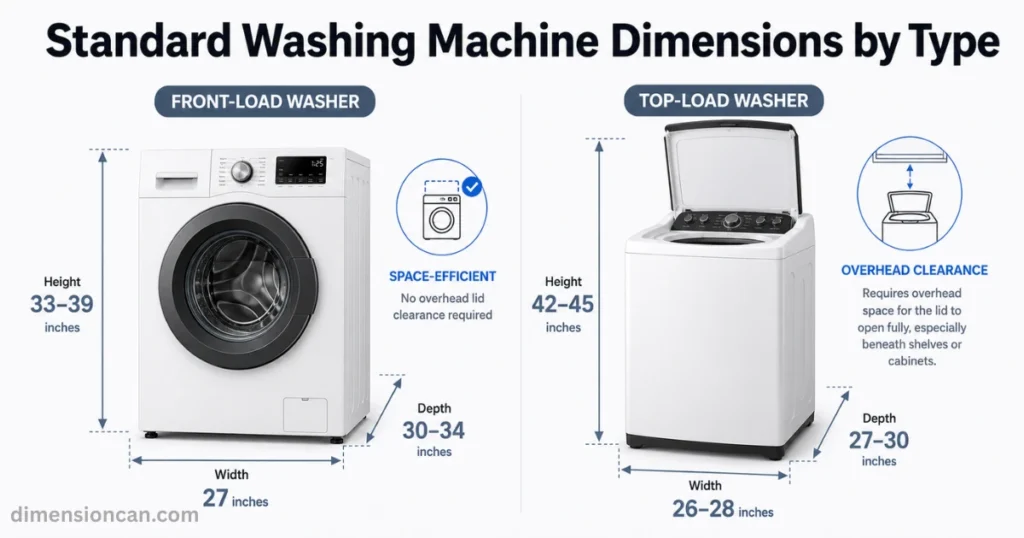 washing-machine-dimensions-by-types